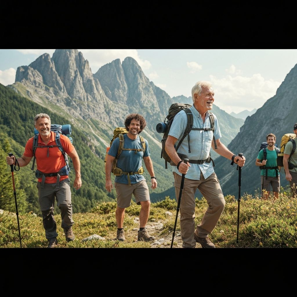 Active men's lifestyle with natural supplements